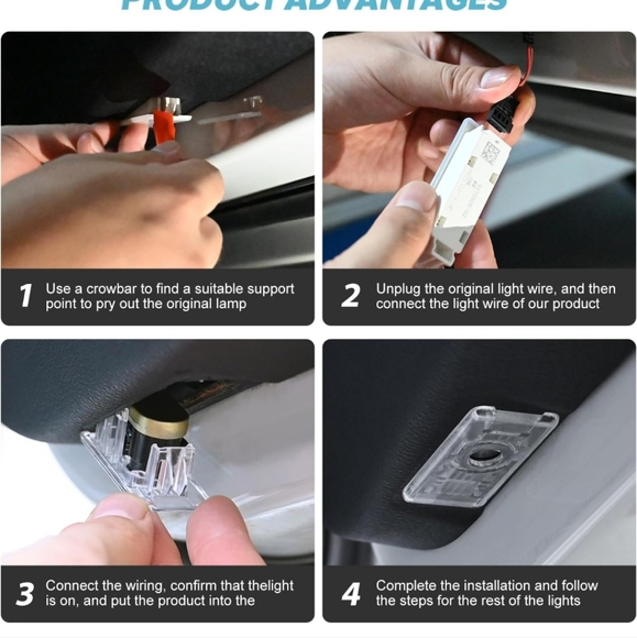 New Set of 4 BMW car door projector lights - Picture 5 of 5